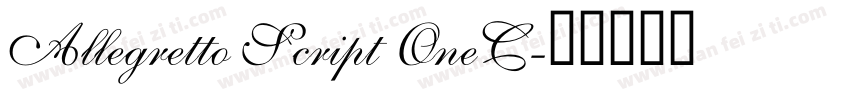 Allegretto Script OneC字体转换